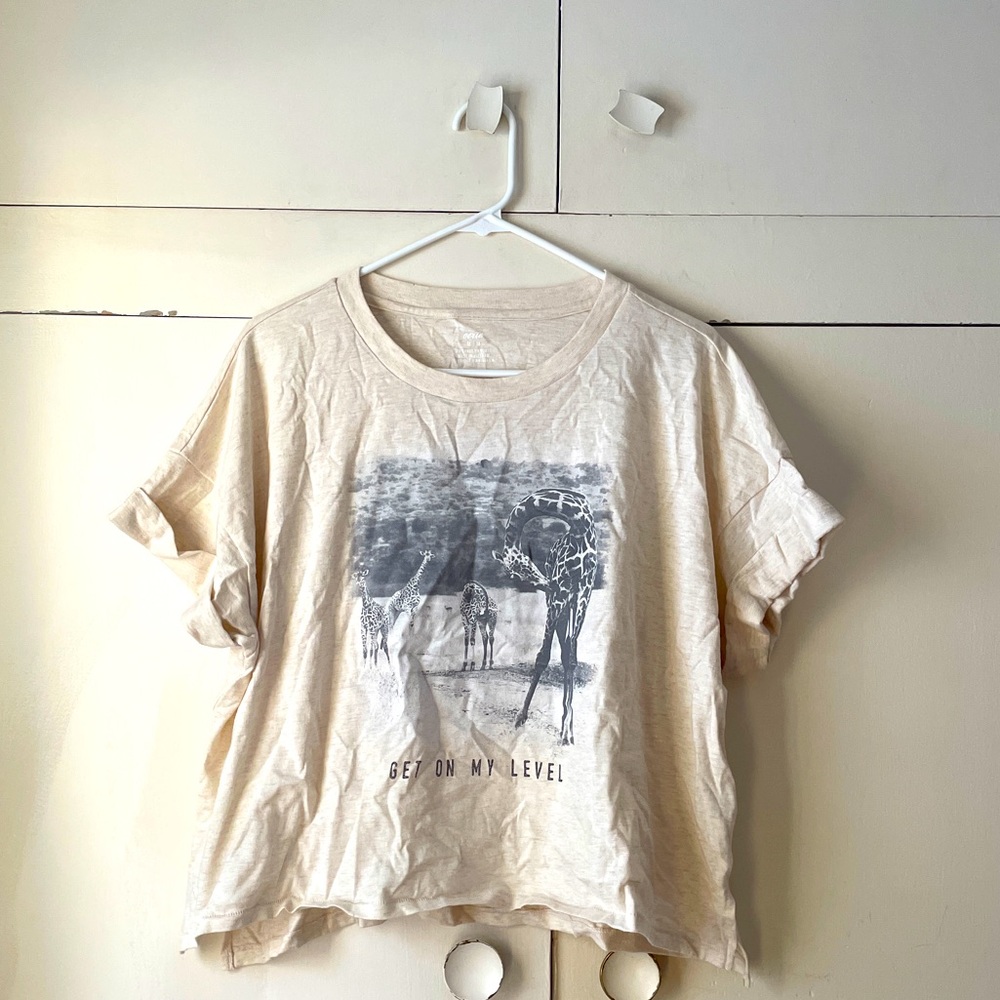 Oversized cropped Aerie tee